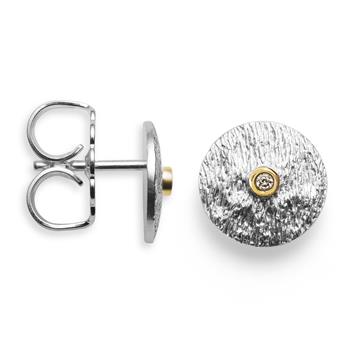 925/- ørehænger delvis fg rho satin br 0,02ct W-SI from Bastian Inverun