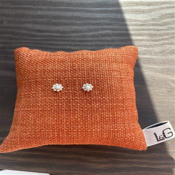 Ørestik 8 karat roset ferskvandsperle zirkonia from L&G