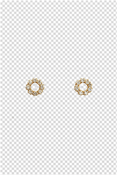 Ørestikker 8 karat rund zirkonia from L&G