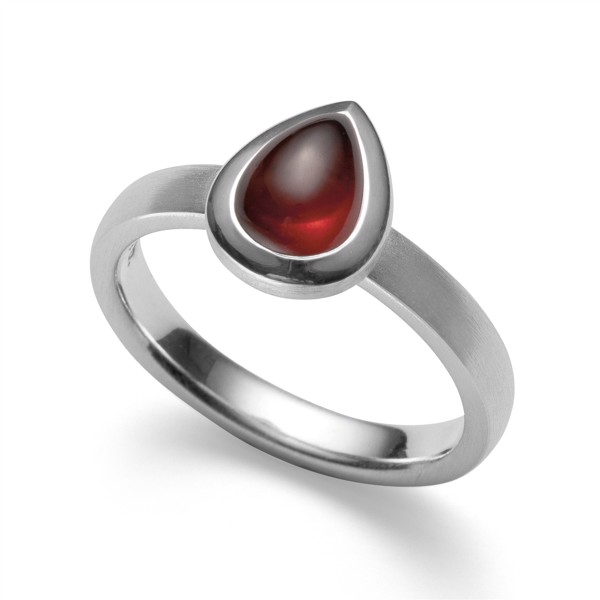 925/- Ring, rho. mat/blank, Granat lys 1,75ct from Bastian Inverun