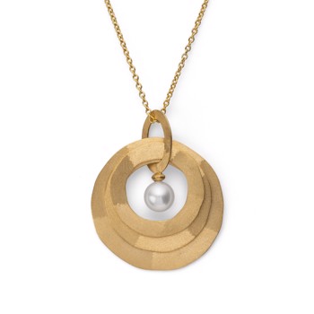 750/- Vedhæng mat/børstet, kulturperle 1,72ct from Bastian Inverun