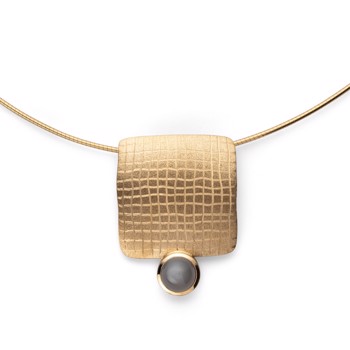 750/- Vedhæng mat/børstet, månestens grå 0,69ct from Bastian Inverun
