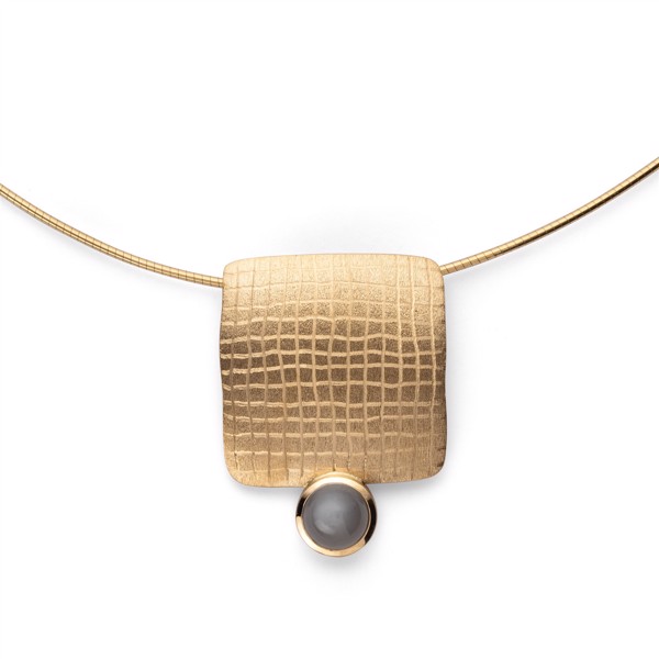 750/- Vedhæng mat/børstet, månestens grå 0,69ct from Bastian Inverun