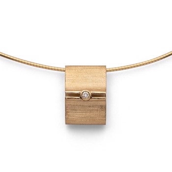 750/- Vedhæng mat/børstet, br. 0,02ct W-SI from Bastian Inverun