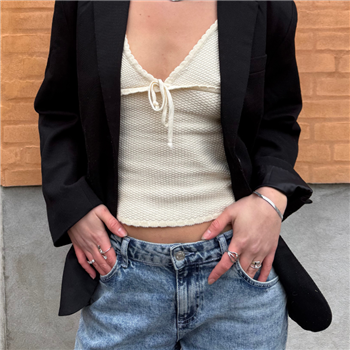 Bredt slangearmbånd i stål 5 mm - 16 cm + 3 cm i forlænger from Blicher Fuglsang