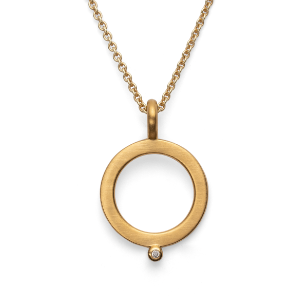 925/- Vedhæng, mat fg, brillant 0,01ct W-SI from Bastian Inverun