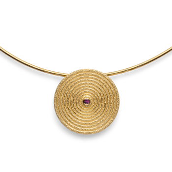 925/- Vedhæng, mat/børstet fg, rhodolit 0,05ct from Bastian Inverun