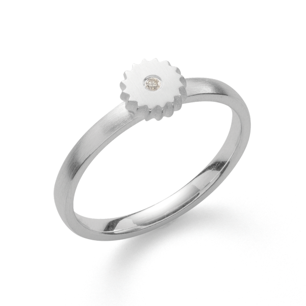 925/- Ring mat, brillant 0,02ct W-SI from Bastian Inverun