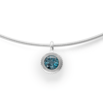 925/- Vedhæng mat, Topaz London Blue 1.00ct from Bastian Inverun