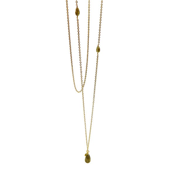 Halskæde - Forgyldt/Labradorit 70cm from San - Links of Joy