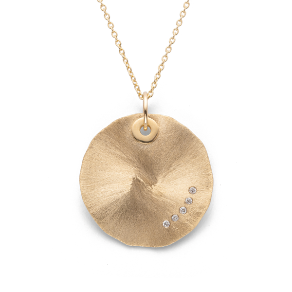 750/- Vedhæng mat/børstet, dia.er 0,05ct W-SI from Bastian Inverun