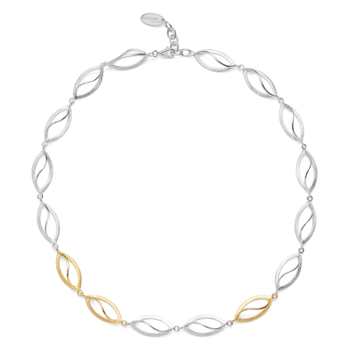 925/- collier, delvis fg, rho. børstet, 48cm + 3cm from Bastian Inverun
