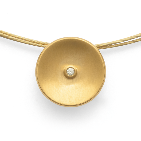 925/- Vedhæng, mat fg, brillant 0,015ct W-SI from Bastian Inverun