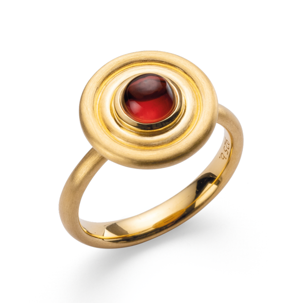 925/- ring, fg mat/blank, granat 1,38ct from Bastian Inverun