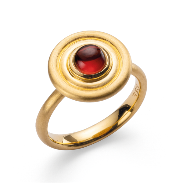 925/- ring, fg mat/blank, granat 1,38ct from Bastian Inverun