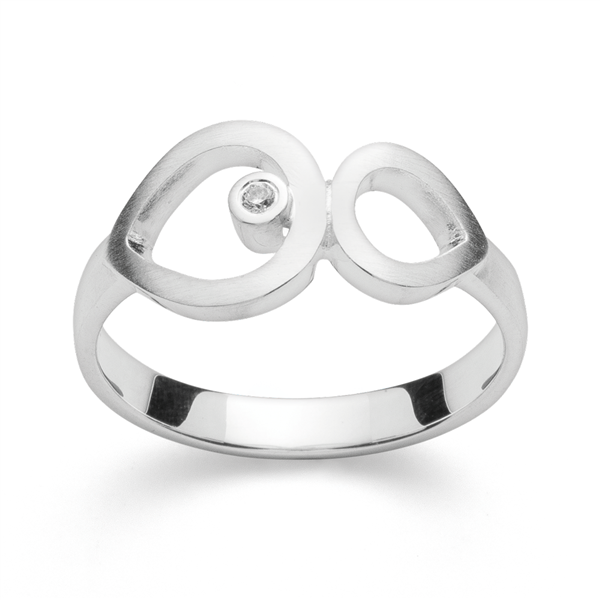 925/- Ring mat, brillant 0,02ct W-SI from Bastian Inverun