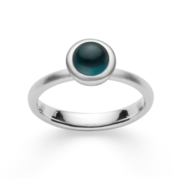 925/- Ring, rho. mat/blank, topas London Blue 1.21 from Bastian Inverun