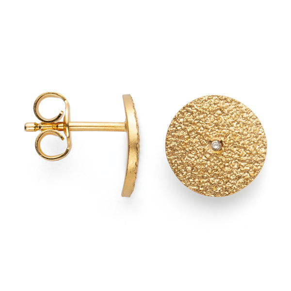 925/- Øreringe med studs, fg, br 0,01ct W-SI from Bastian Inverun