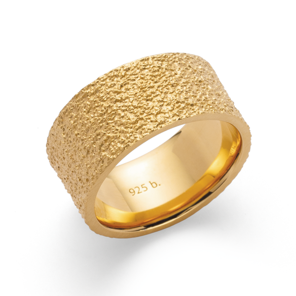 925/- Ring, fg, specielt struktureret from Bastian Inverun
