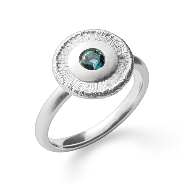 925/- Ring matTopaz London Blue 0,32ct from Bastian Inverun