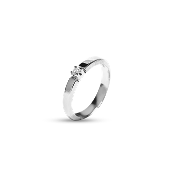 14KT HV.D.RING BRILL.1X0,03CT WPI from Aagaard