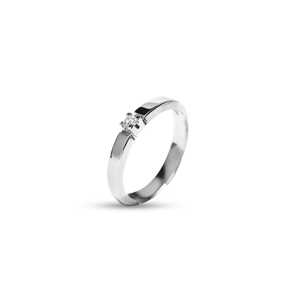 14KT HV.D.RING BRILL.1X0,03CT WPI from Aagaard