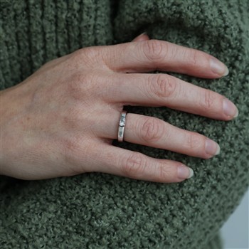 14KT HV.D.RING BRILL.1X0,07CT WPI from Aagaard