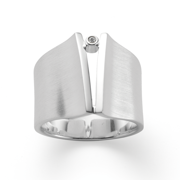 925/- Ring mat/blank, 0,02ct W-SI from Bastian Inverun