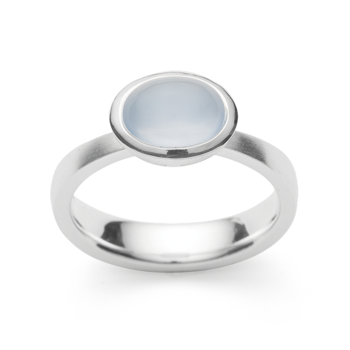 925,- ring, rho. mat/blank, kalcedon 1,60ct from Bastian Inverun
