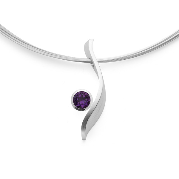925/- Vedhæng mat/blank, ametyst 1,21ct from Bastian Inverun