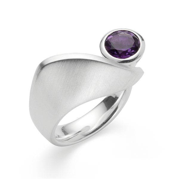 925/- Ring mat/blank, ametyst 1,20ct from Bastian Inverun