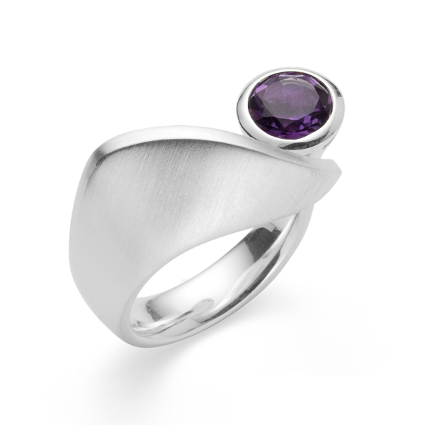 925/- Ring mat/blank, ametyst 1,20ct from Bastian Inverun