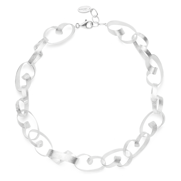 925/- collier børstet, 46cm + 3cm from Bastian Inverun