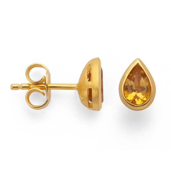 925/- Ørestikker, fge polerede, citrin 0,84ct from Bastian Inverun