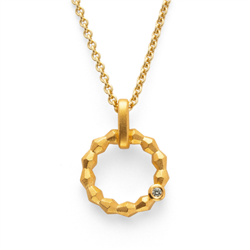 925/- Vedhæng, mat fg, brillant 0,02ct W-SI from Bastian Inverun