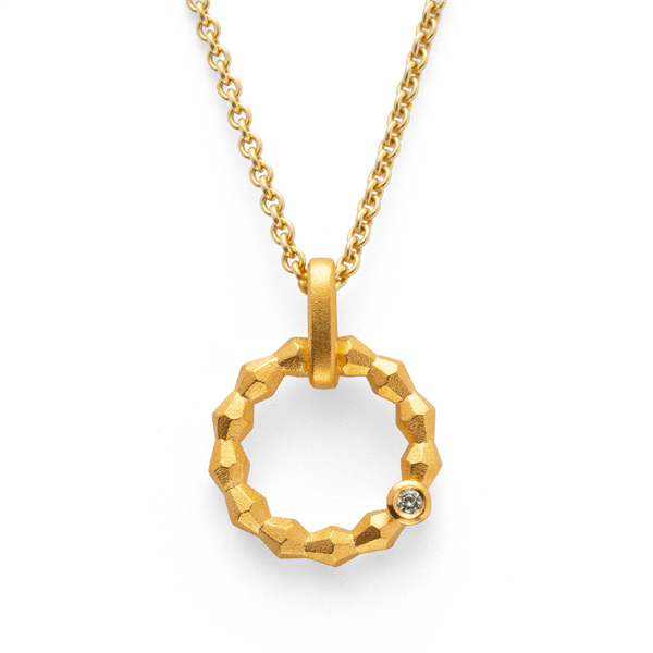 925/- Vedhæng, mat fg, brillant 0,02ct W-SI from Bastian Inverun