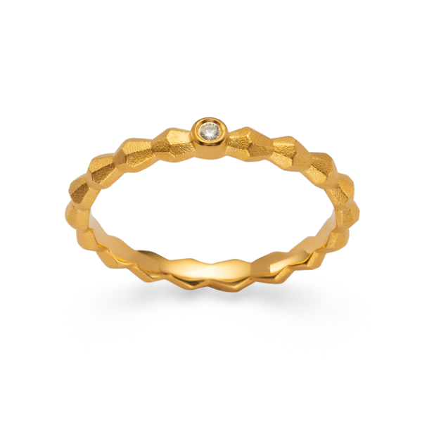 925/- ring, fg mat., brillant 0,02ct W-SI from Bastian Inverun