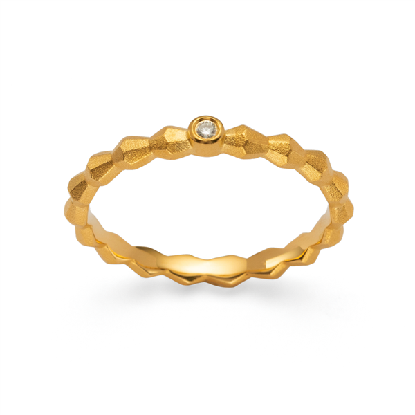 925/- ring, fg mat., brillant 0,02ct W-SI from Bastian Inverun