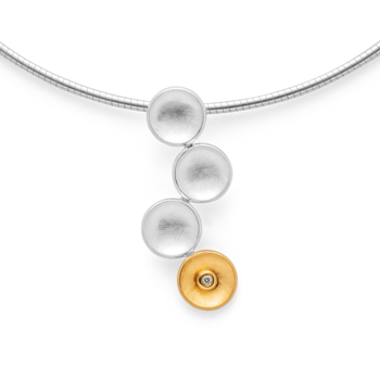 925/- Vedhæng, delvis fg børstet/blank, 0,02ct from Bastian Inverun