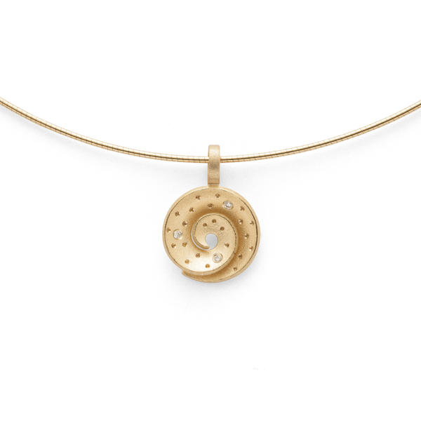 750/- Vedhæng mat br 0,015ct W-SI from Bastian Inverun
