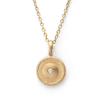 750/- Vedhænger mat/ struktureret, 0,02ct from Bastian Inverun