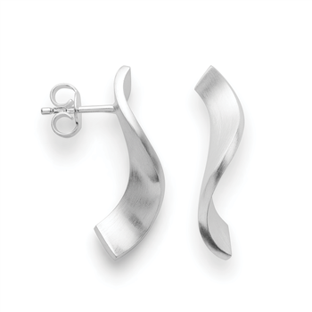 925/- øreringe, rhd, mat from Bastian Inverun