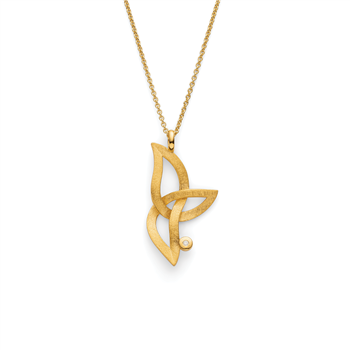 925/- vedhæng, fg., mat, dia. 0,02ct W-SI from Bastian Inverun