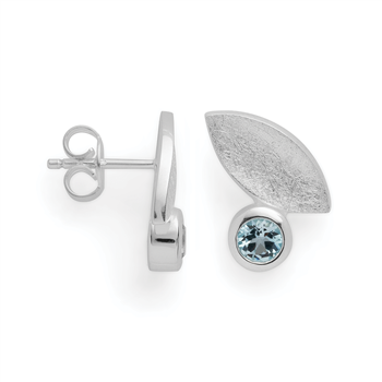 925/- øreringe, rhd,mat,blå topaz 0,64ct from Bastian Inverun