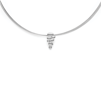 925/- vedhæng, rhd, mat, dia. 0,02ct W-SI from Bastian Inverun