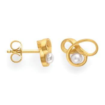 925/øreringe,gold-pl,mat,ferskvandsperle 0,37ct from Bastian Inverun