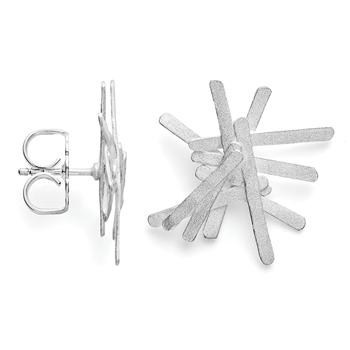 925/- Øreringe rhd, mat from Bastian Inverun