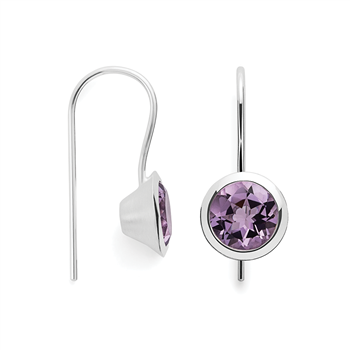 925/-øreringe,rhd, pol., amethyst 3,3ct from Bastian Inverun