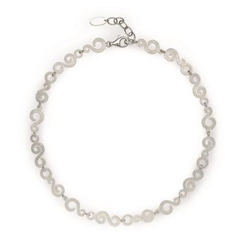 925/- Collier, rhodineret, mat, 45 + 3cm from Bastian Inverun