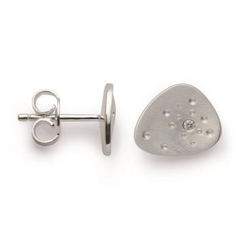 925/- Ørestikker, rho., mat, Dia. 0,02ct W-SI from Bastian Inverun